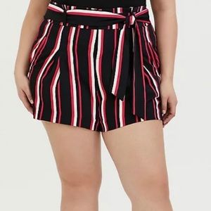 Torrid Pink& Black PaperBag Shorts